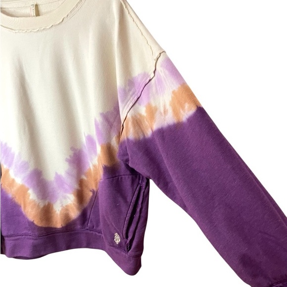 Free People Movement Sweatshirt Ombre Tie Dye Oversized SZ XS EUC - Picture 5 of 9